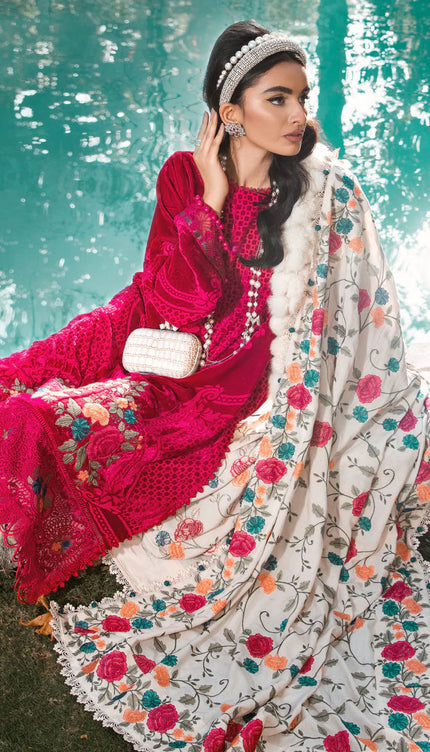 Unstitched Linen DL-1010-Fuchsia Pink