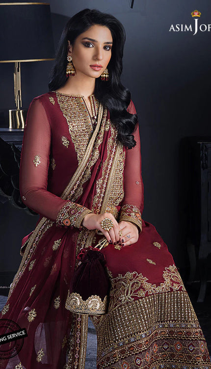 AJRE-02 EMBROIDERED CHIFFON 3 PCS
