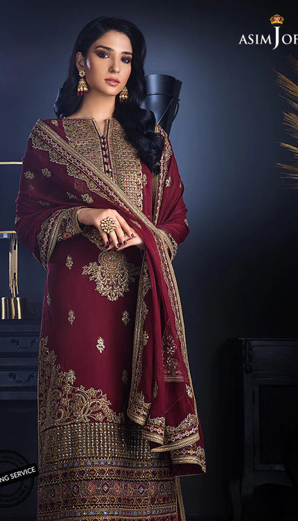 AJRE-02 EMBROIDERED CHIFFON 3 PCS