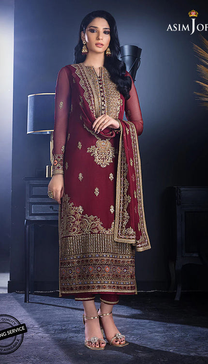 AJRE-02 EMBROIDERED CHIFFON 3 PCS