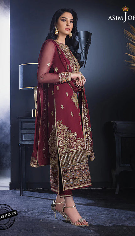 AJRE-02 EMBROIDERED CHIFFON 3 PCS