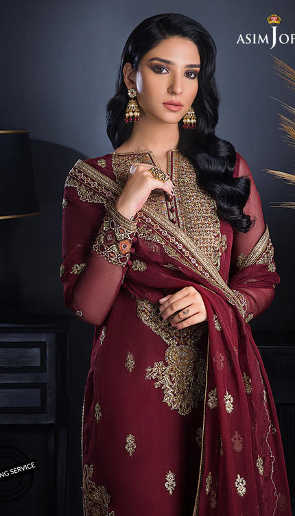 AJRE-02 EMBROIDERED CHIFFON 3 PCS