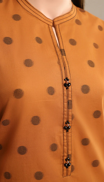 Cotton Jacquard Stitched 2 Piece (Shirt/Trouser)