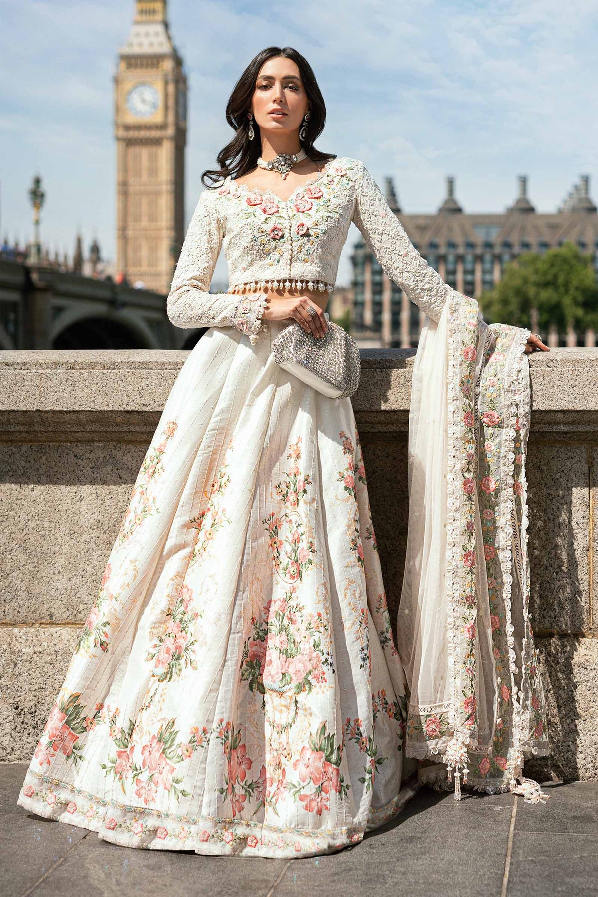 3 Piece Stitched Embroidered Raw Silk Suit