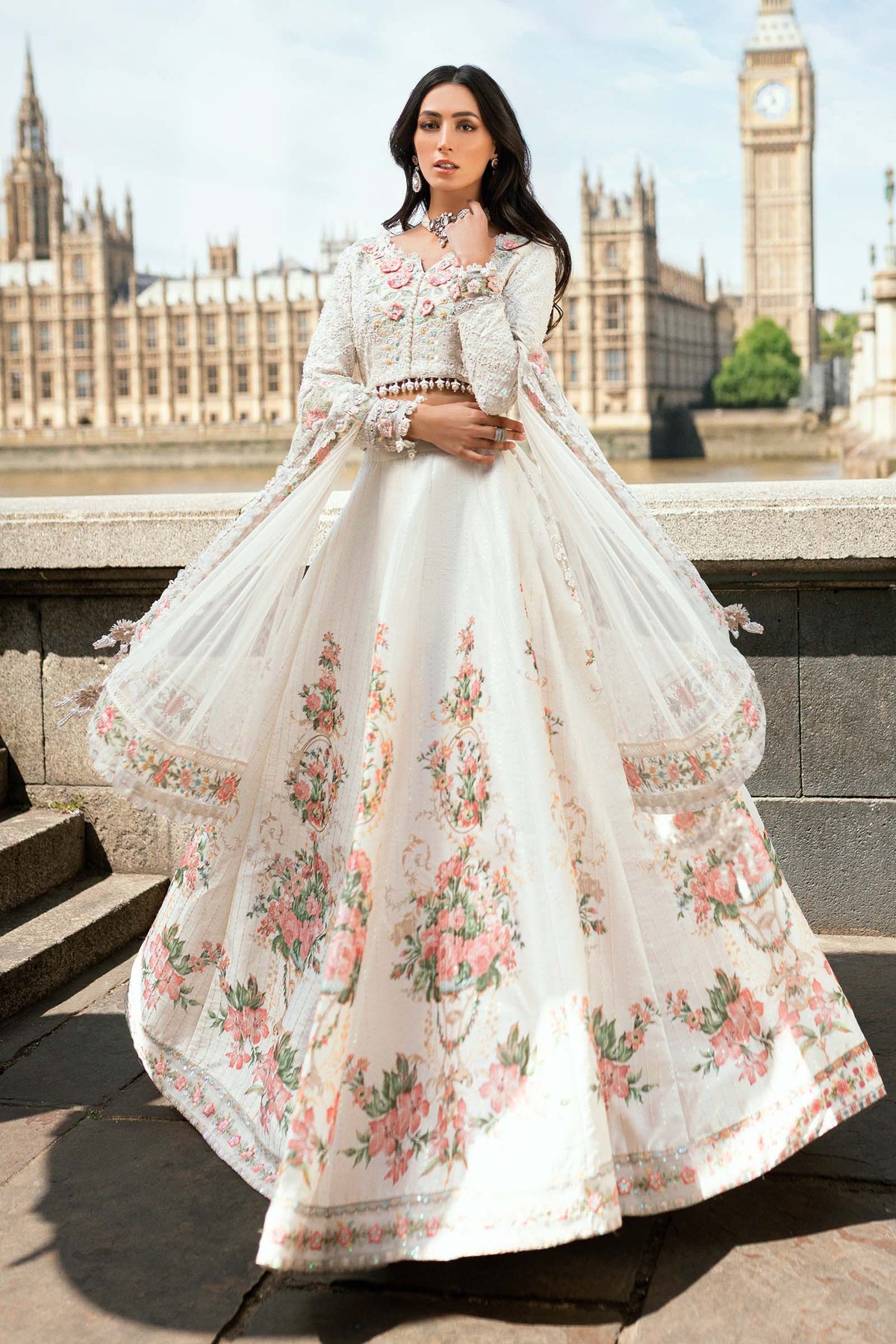 3 Piece Stitched Embroidered Raw Silk Suit