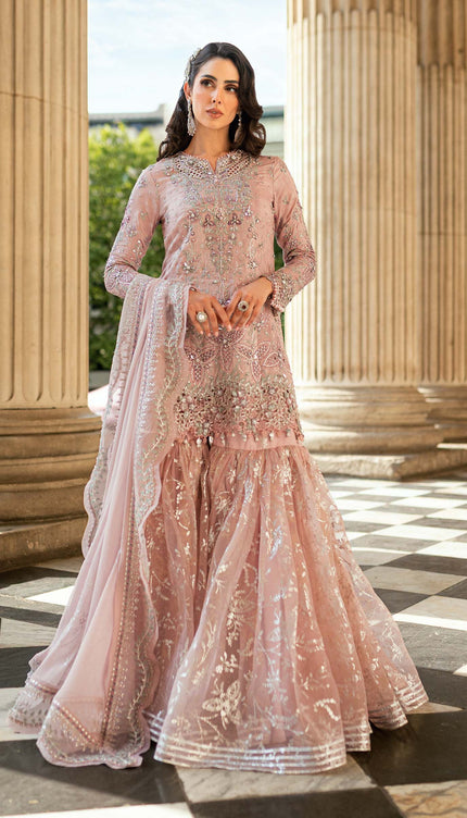 3 Piece Stitched Embroidered Raw Silk Suit