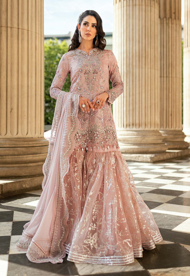 3 Piece Stitched Embroidered Raw Silk Suit