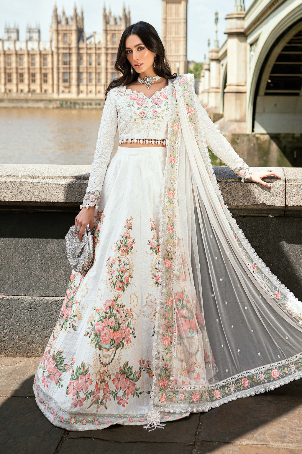 3 Piece Stitched Embroidered Raw Silk Suit