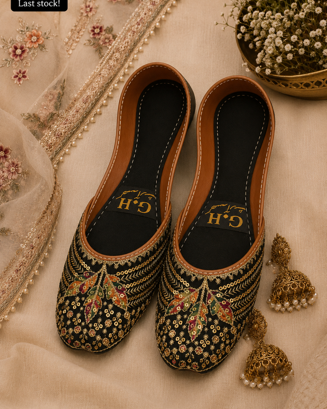 Black, Colorful Khussa