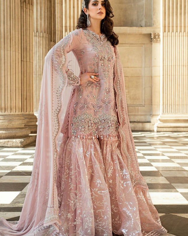 3 Piece Stitched Embroidered Raw Silk Suit
