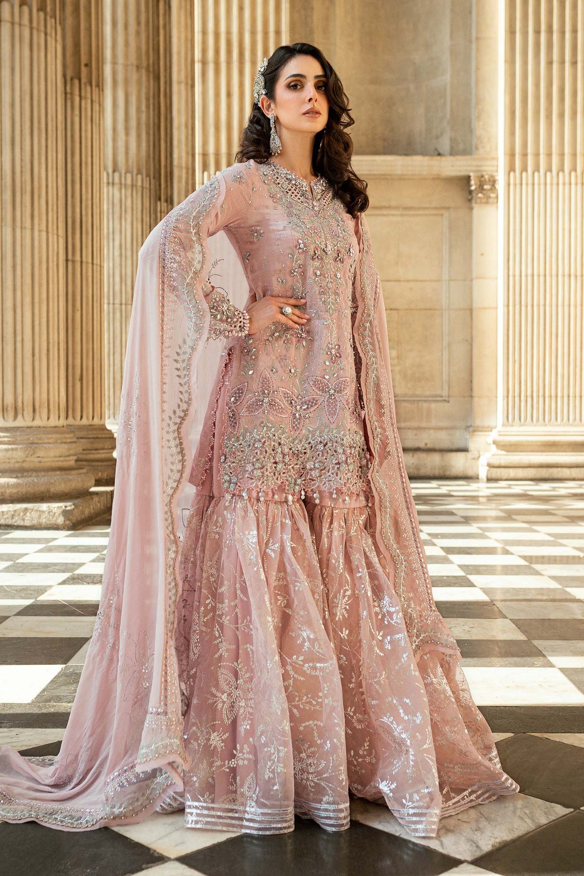 3 Piece Stitched Embroidered Raw Silk Suit