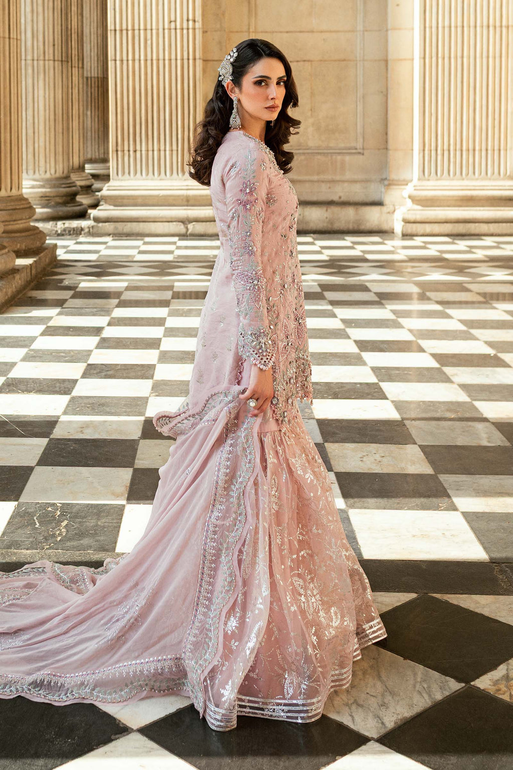 3 Piece Stitched Embroidered Raw Silk Suit