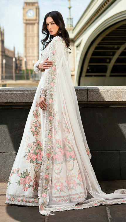3 Piece Stitched Embroidered Raw Silk Suit