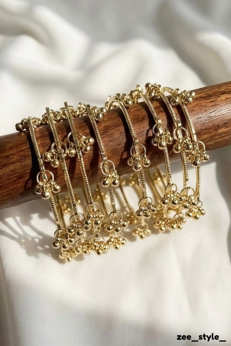 Kashmiri Gold bangles (8 piece)