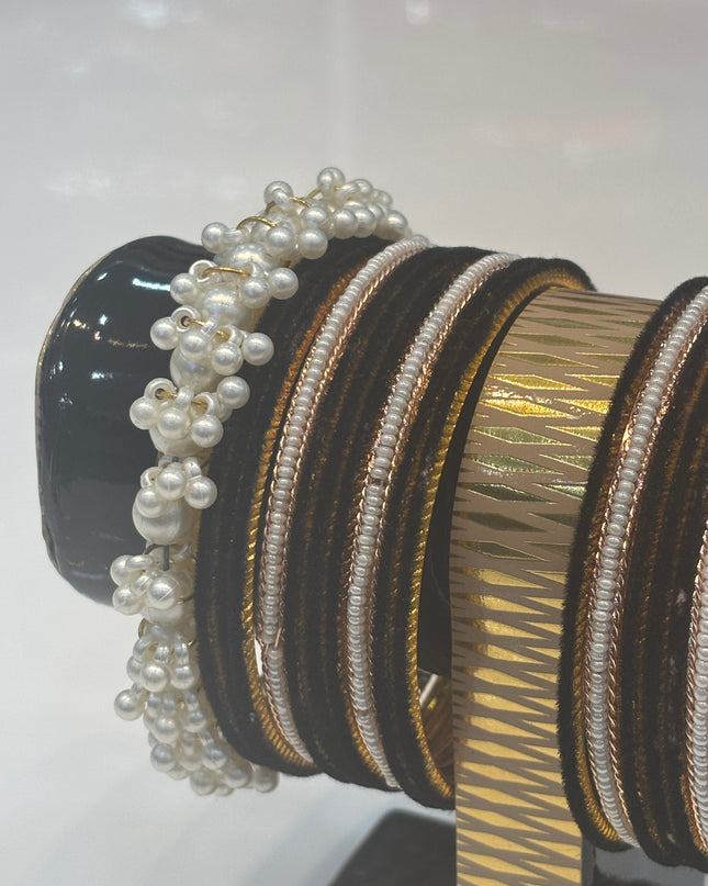 Black & White Vevlet Bangles