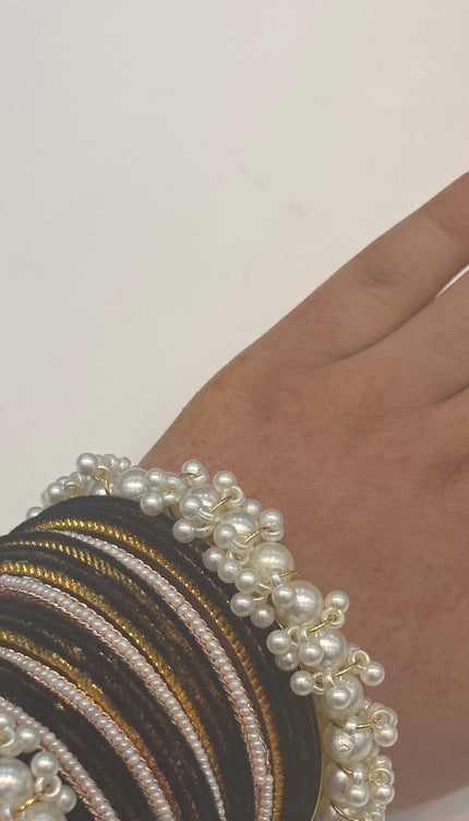 Black & White Vevlet Bangles