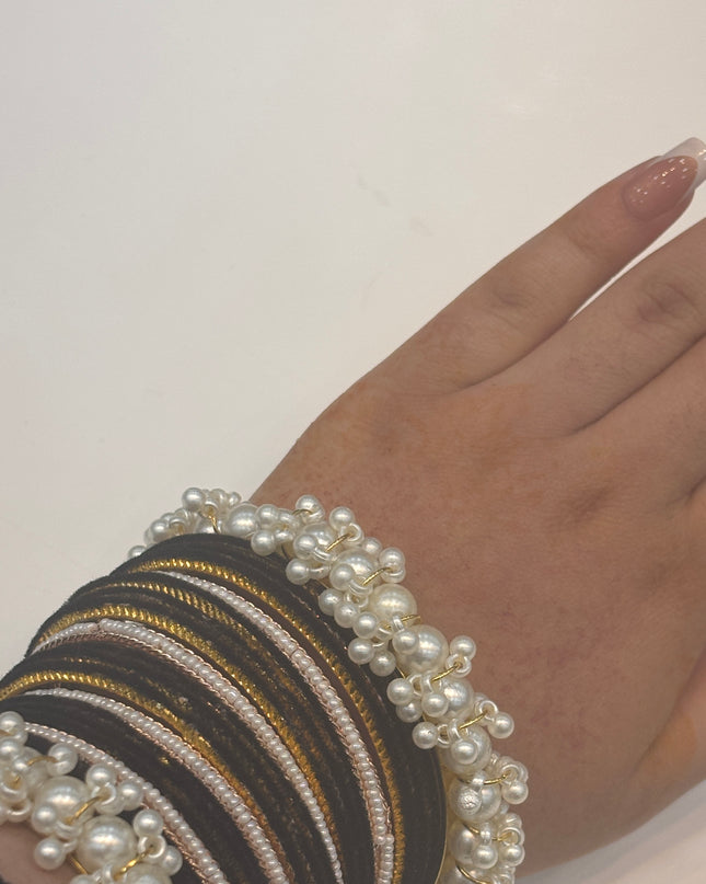 Black & White Vevlet Bangles