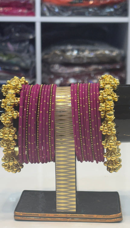 Dark Purplish Pink Bangles