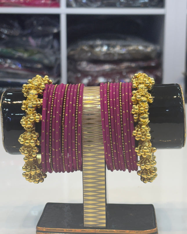 Dark Purplish Pink Bangles