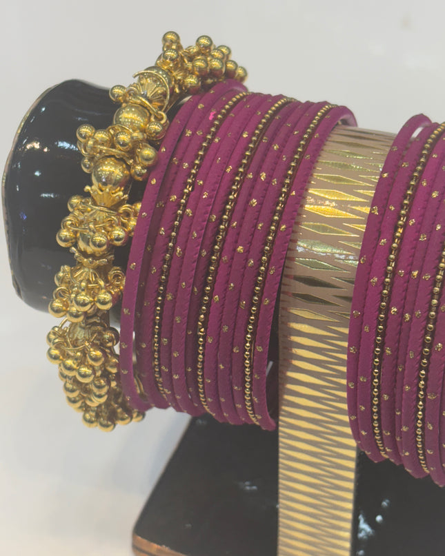 Dark Purplish Pink Bangles