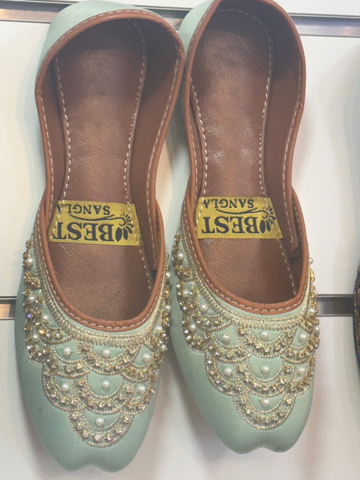 Pastel Ice Blue Khussa
