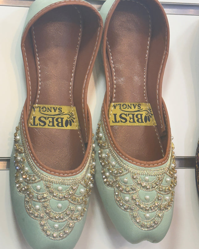 Pastel Ice Blue Khussa