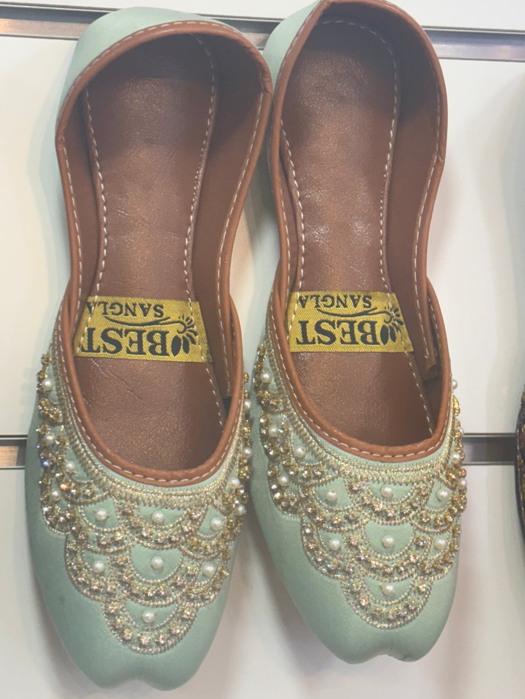 Pastel Ice Blue Khussa