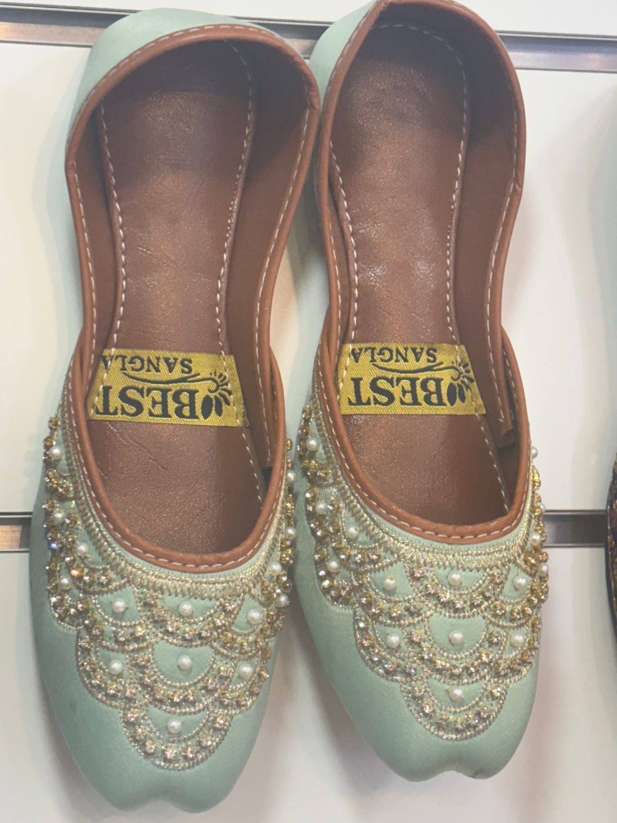 Pastel Ice Blue Khussa