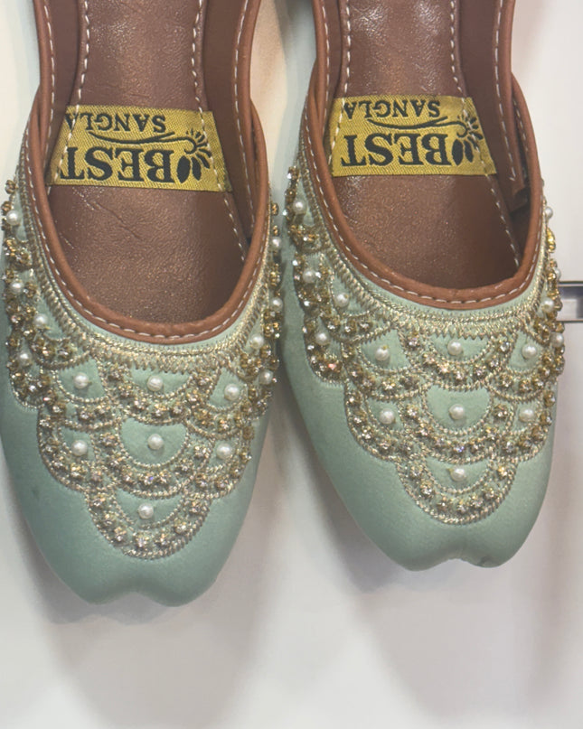Pastel Ice Blue Khussa