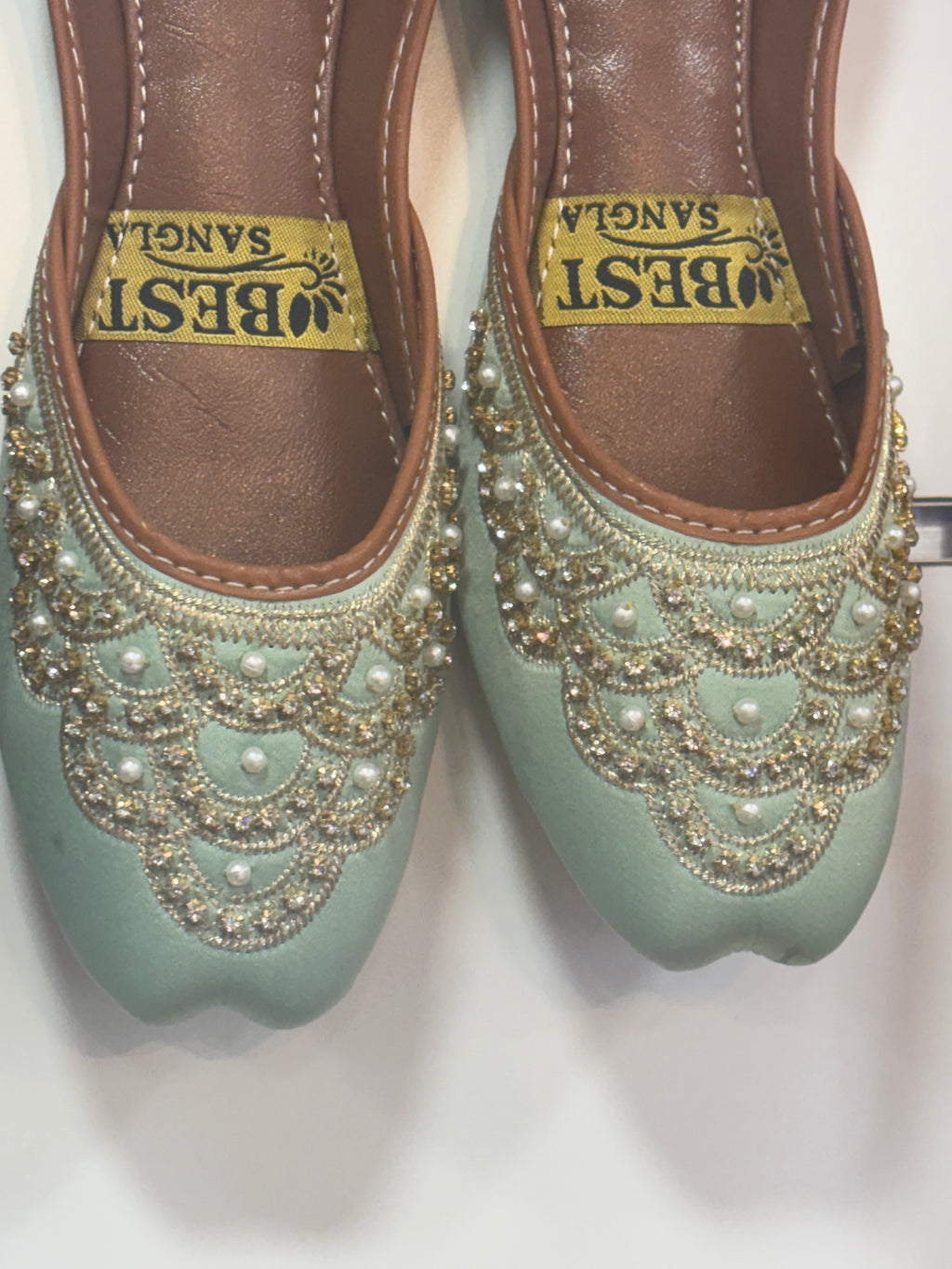 Pastel Ice Blue Khussa