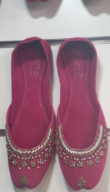 Hot pink Khussa