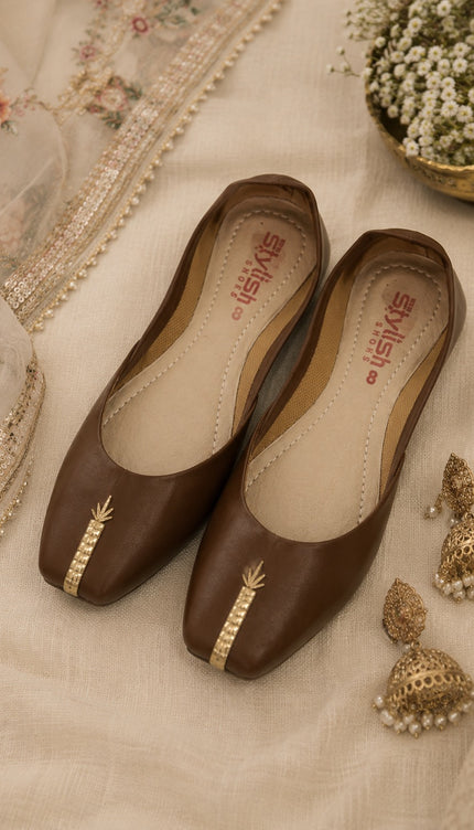Coffee Brown Khussa