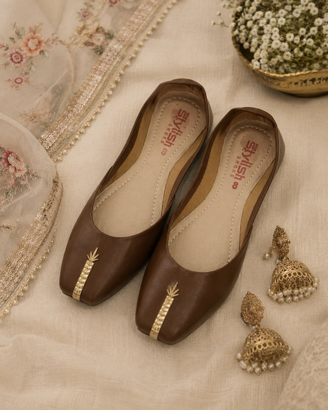 Coffee Brown Khussa