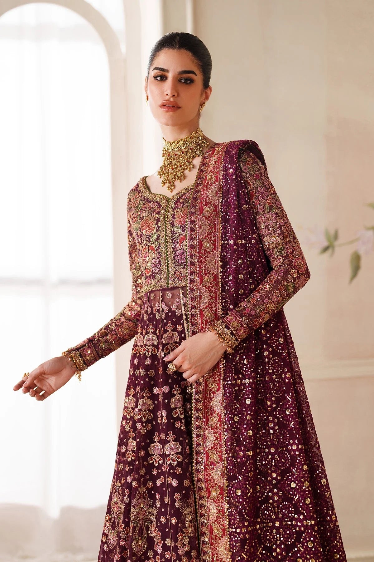 EMBROIDERED CHIFFON CH14-05 UNSTITCHED