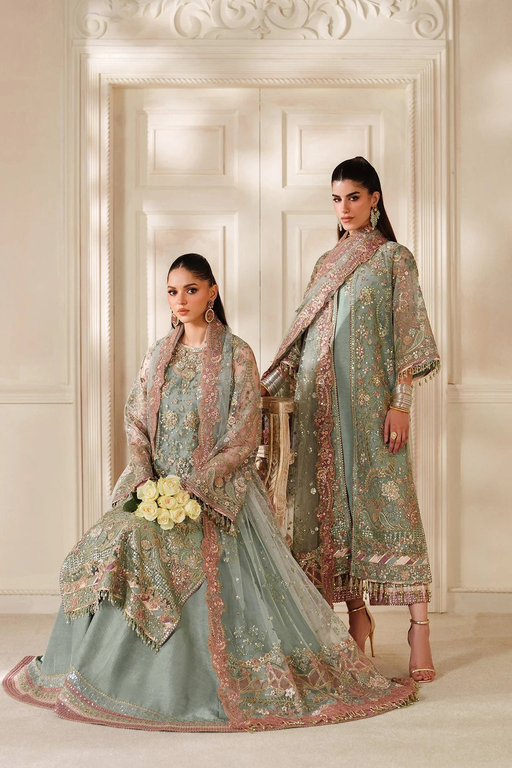 EMBROIDERED NET CH14-06 UNSTITCHED