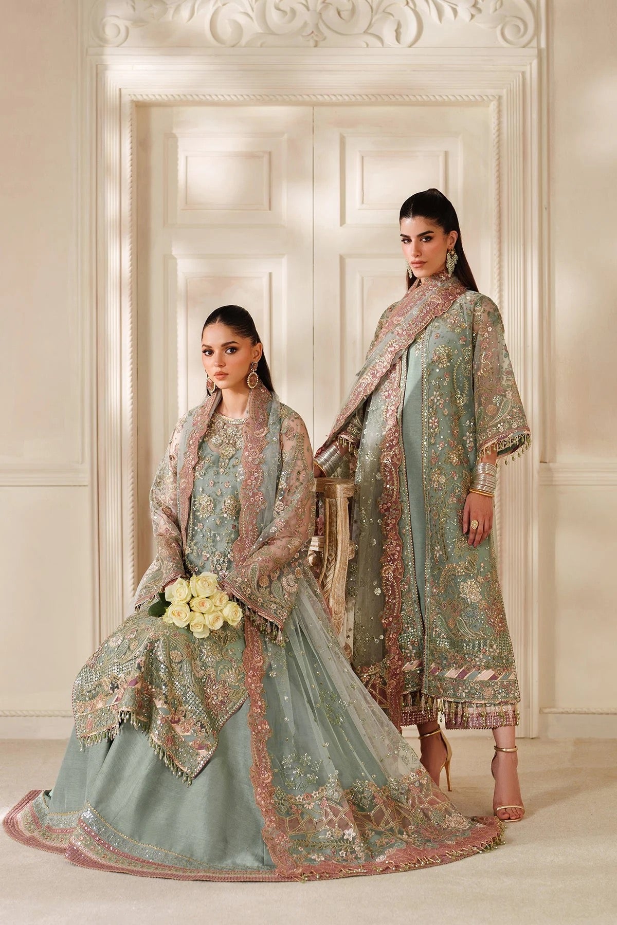 EMBROIDERED NET CH14-06 UNSTITCHED