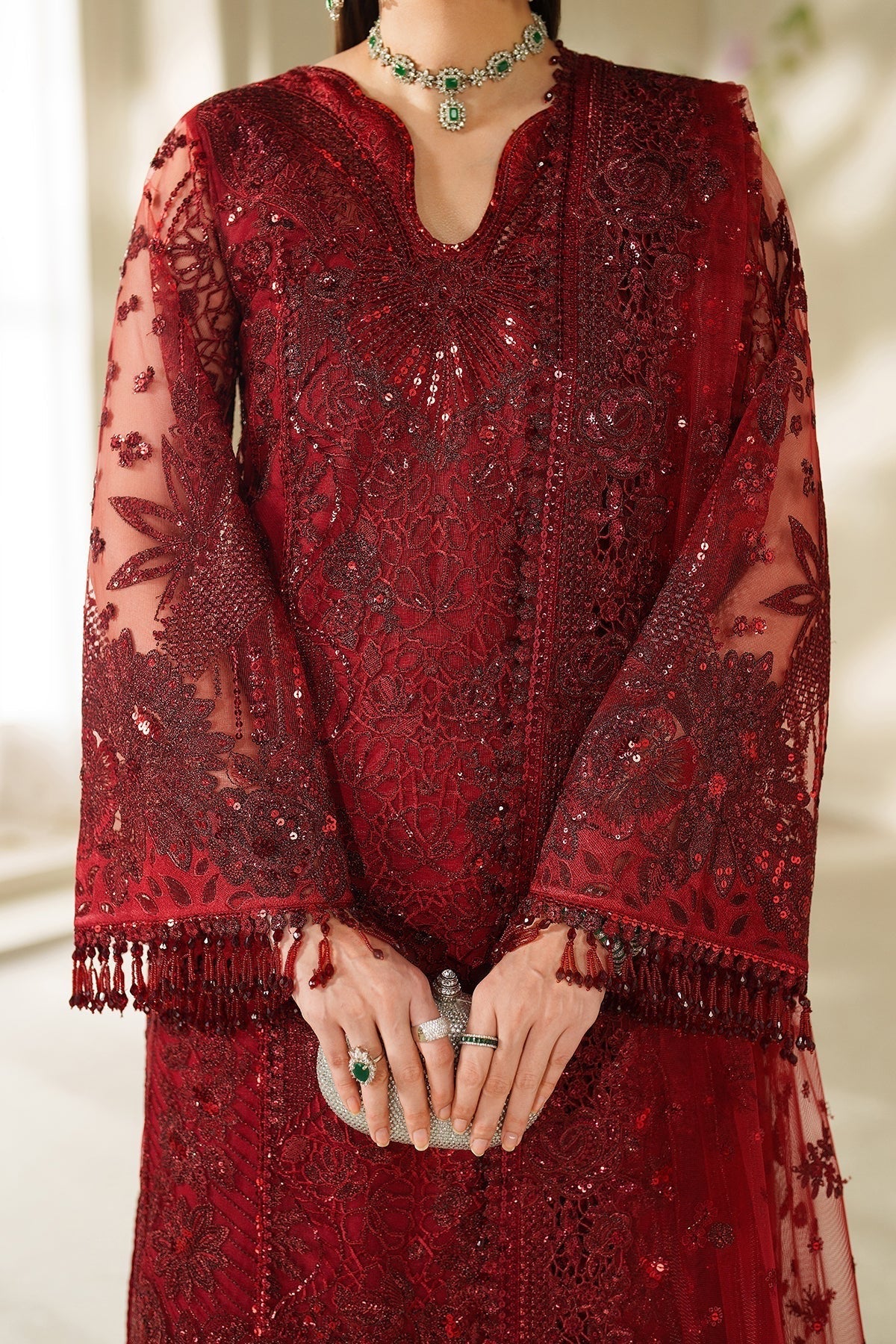 EMBROIDERED NET CH14-01 UNSTITCHED
