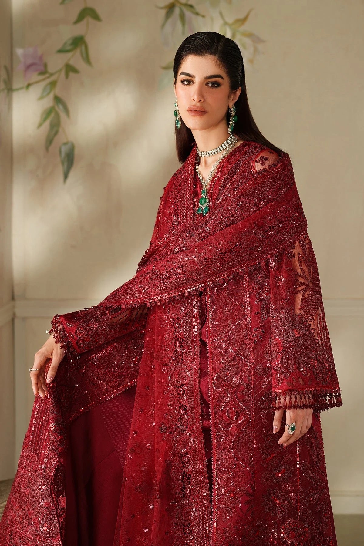 EMBROIDERED NET CH14-01 UNSTITCHED