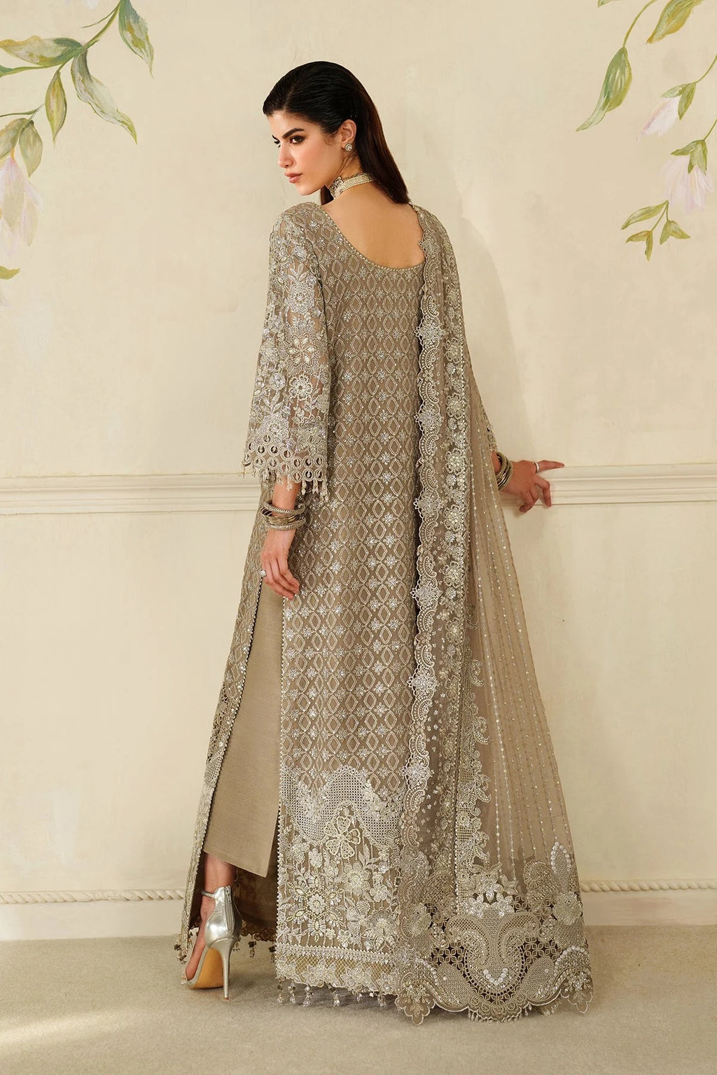 EMBROIDERED CHIFFON CH14-08 UNSTITCHED