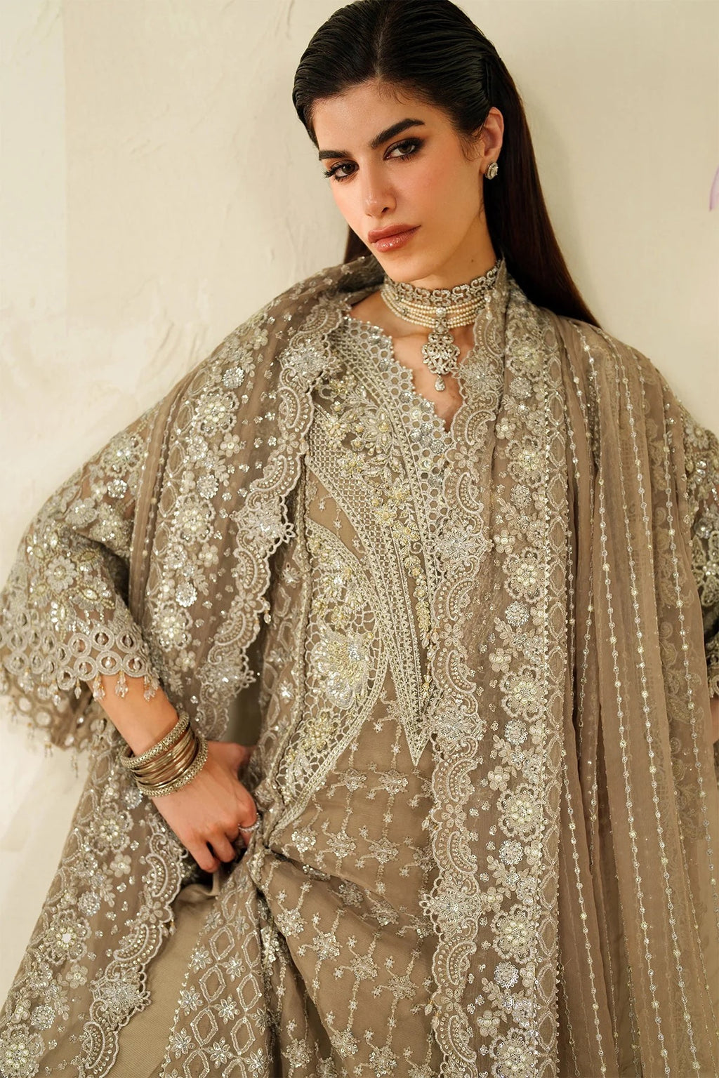 EMBROIDERED CHIFFON CH14-08 UNSTITCHED