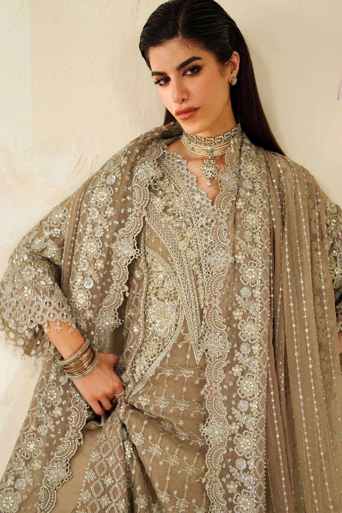 EMBROIDERED CHIFFON CH14-08 UNSTITCHED