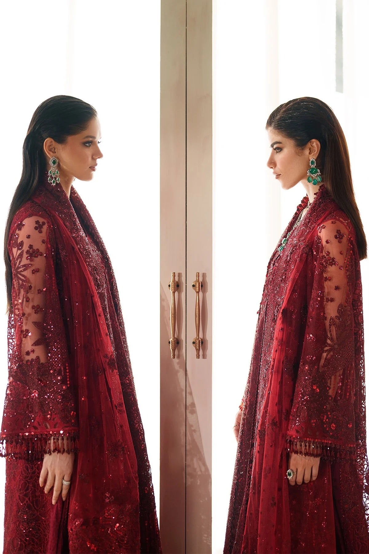 EMBROIDERED NET CH14-01 UNSTITCHED