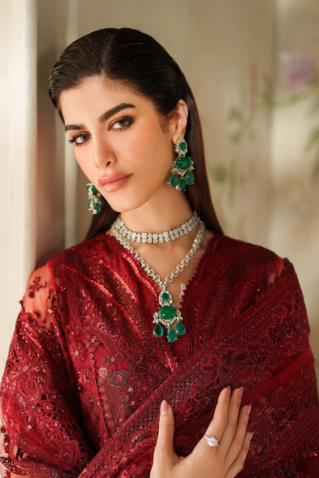 EMBROIDERED NET CH14-01 UNSTITCHED
