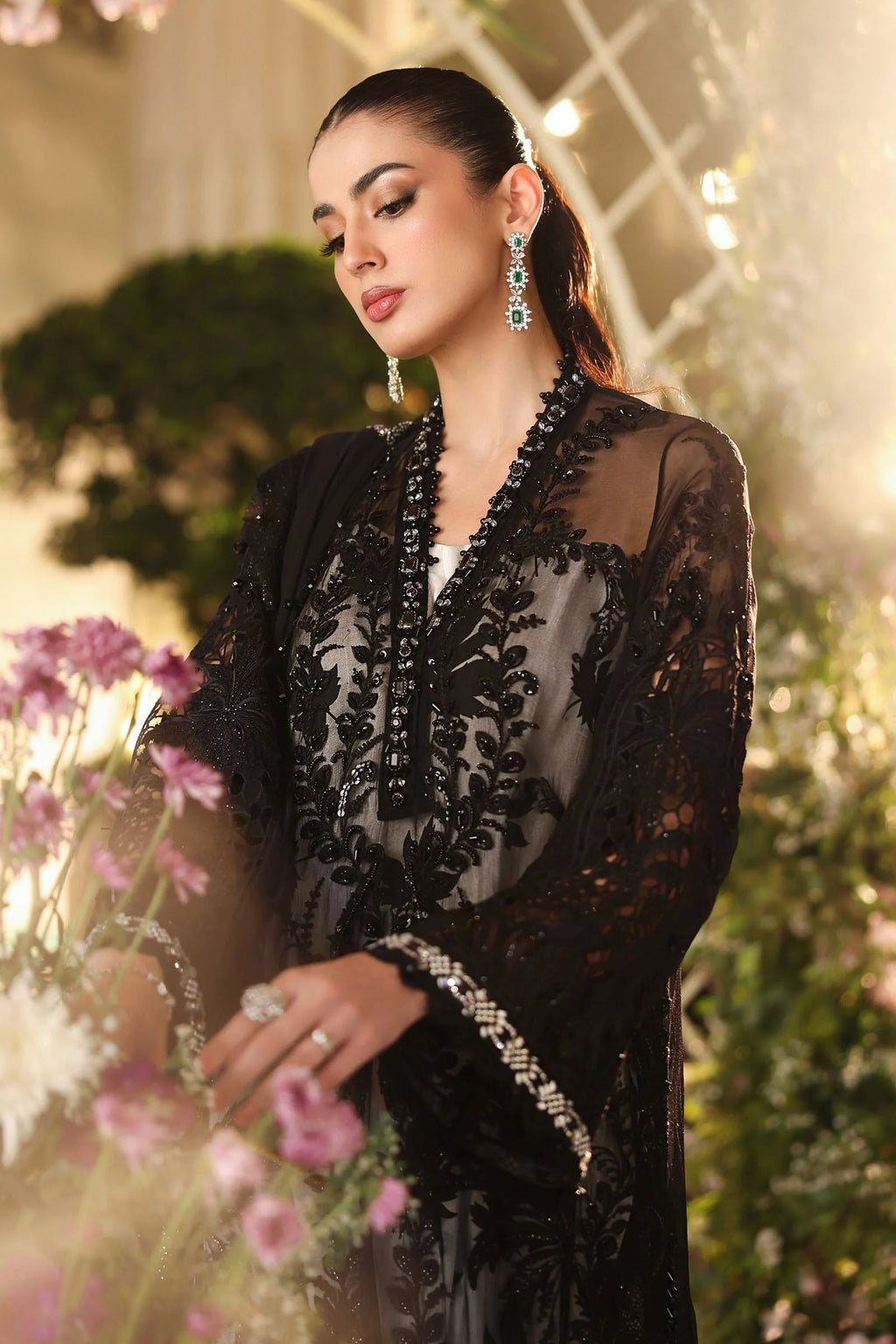 3 Piece Embroidered Chiffon Suit
