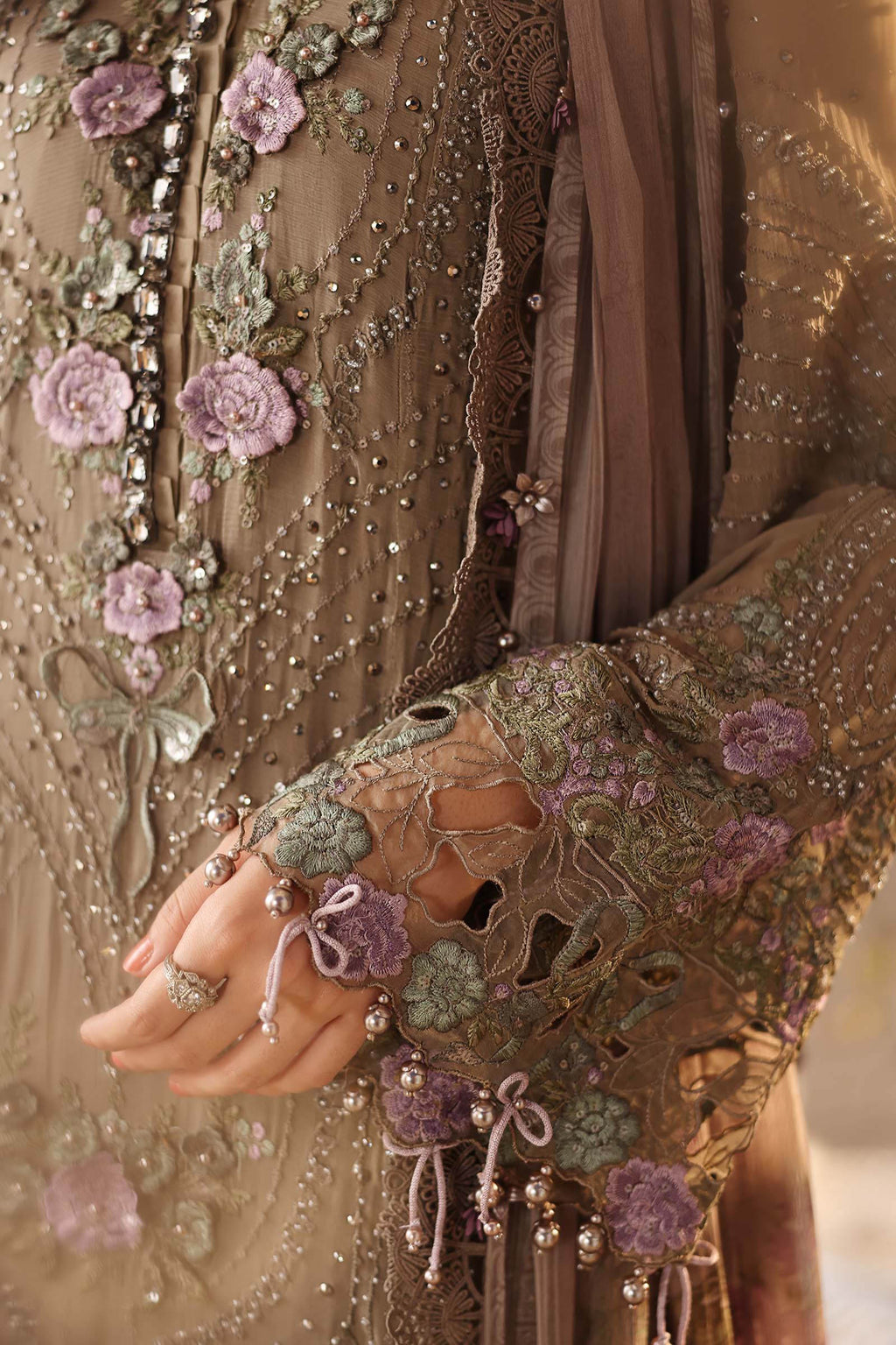 3 Piece Embroidered Chiffon Suit