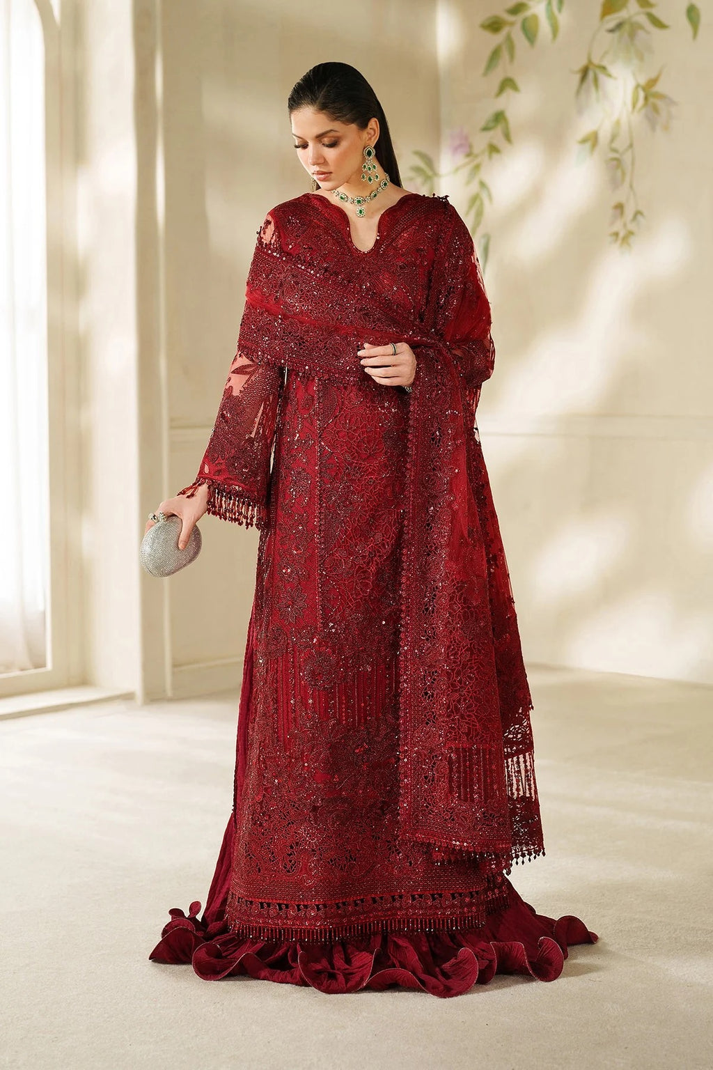 EMBROIDERED NET CH14-01 UNSTITCHED