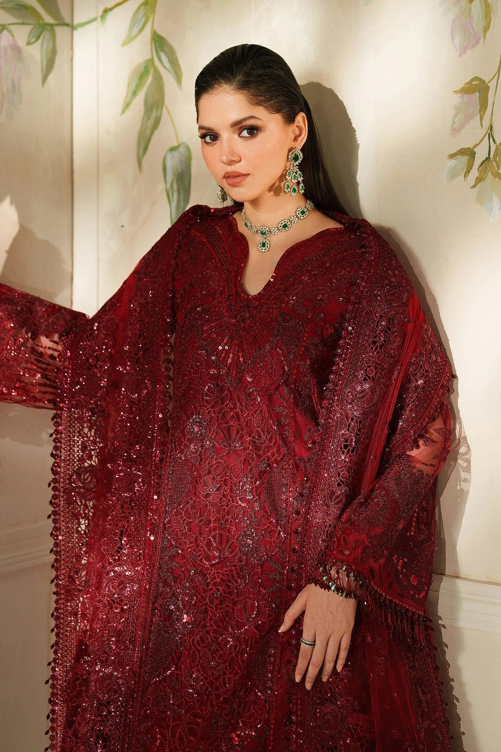 EMBROIDERED NET CH14-01 UNSTITCHED
