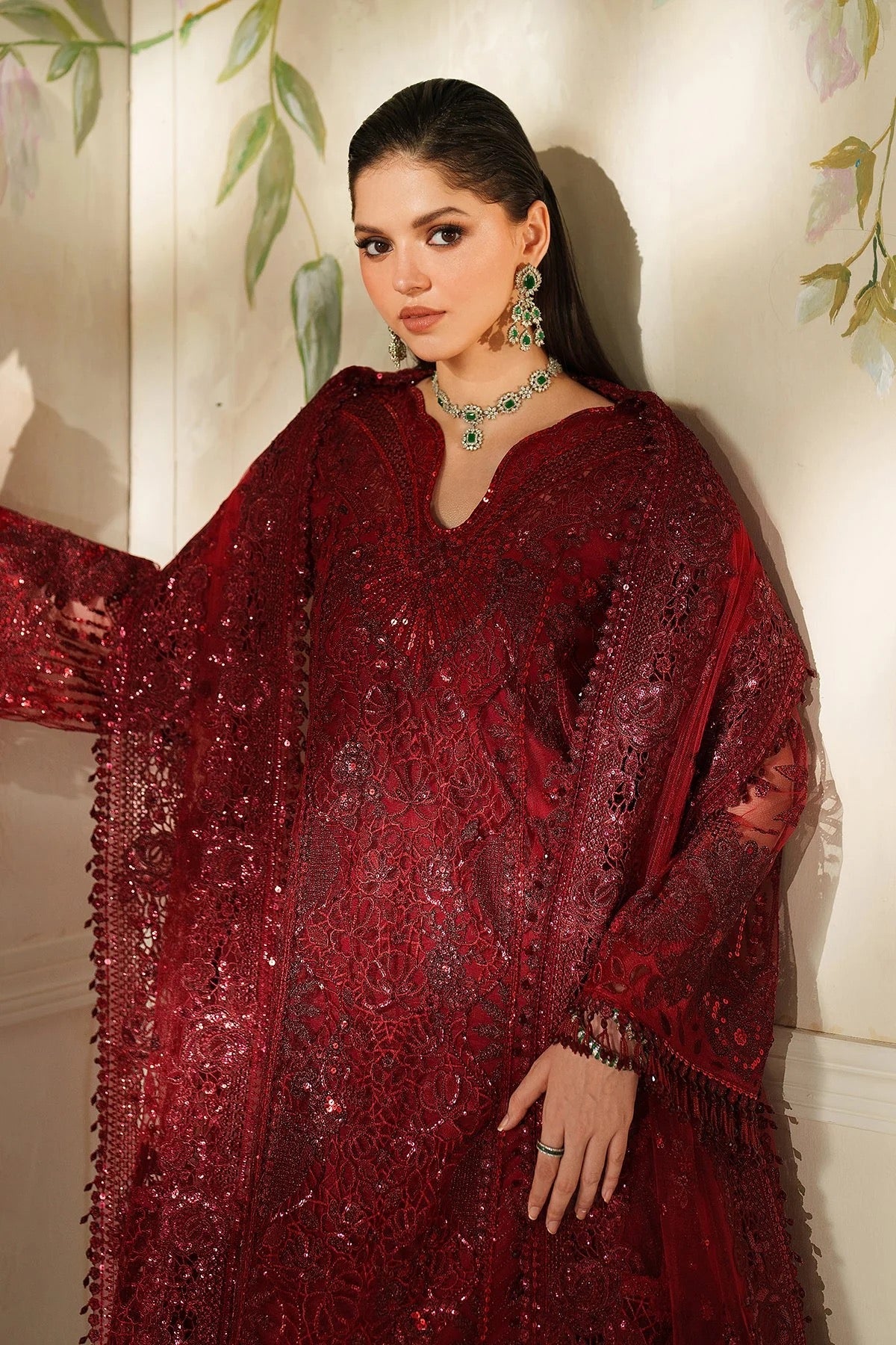 EMBROIDERED NET CH14-01 UNSTITCHED