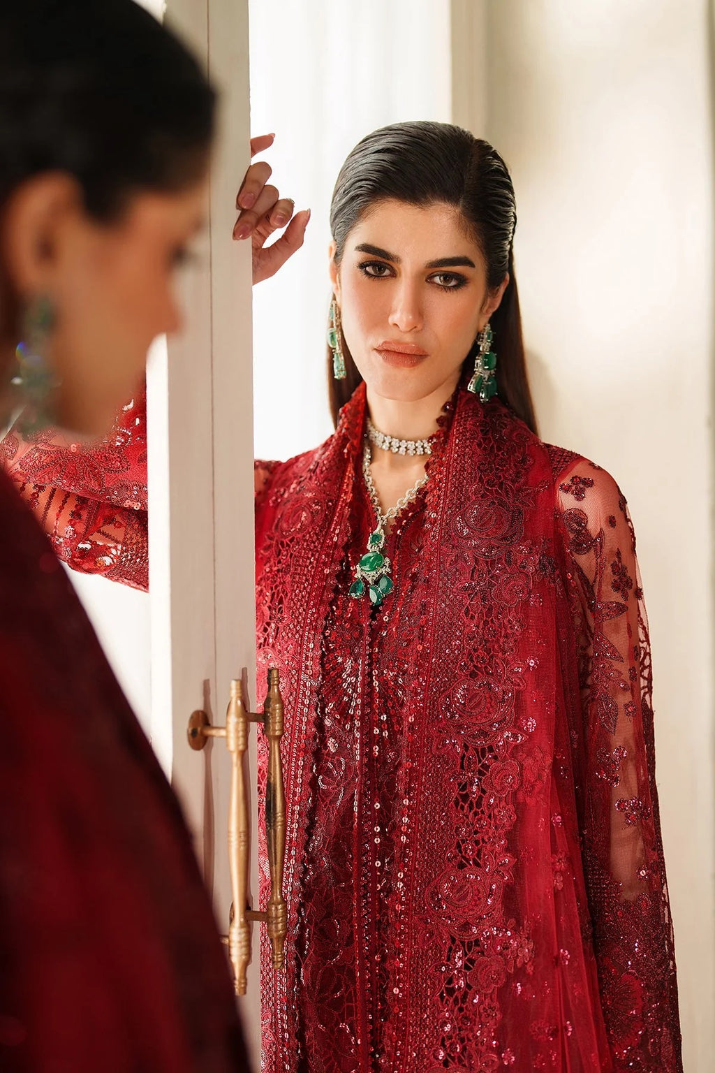 EMBROIDERED NET CH14-01 UNSTITCHED