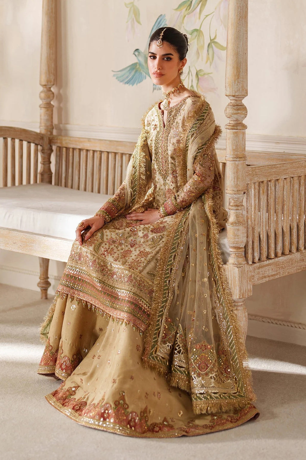 EMBROIDERED NET CH14-02 UNSTITCHED
